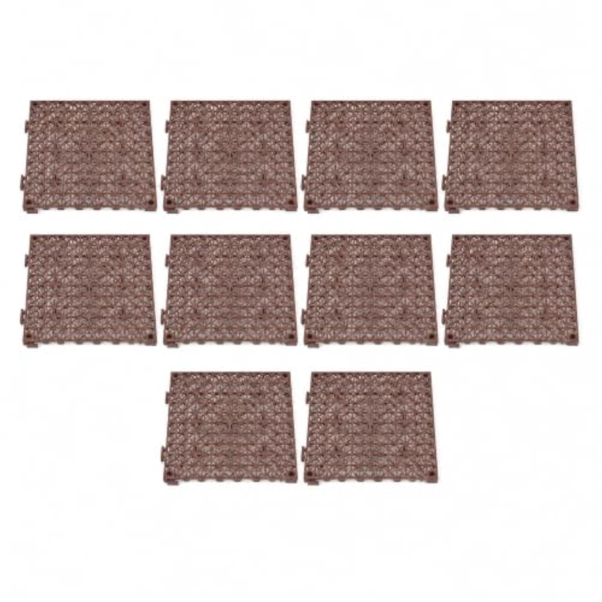 Thick Interlocking Bathroom Floor Mat, Non-Slip Design